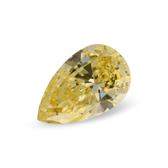 1.04 Carat Fancy Intense Orangy Yellow Pear Diamond SI2 GIA