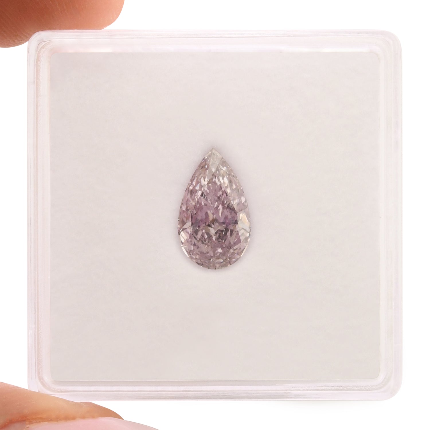 1.05 Carat Fancy Purple Pink Pear Diamond SI2 GIA