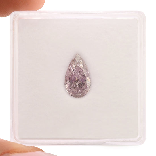 1.05 Carat Fancy Purple Pink Pear Diamond SI2 GIA