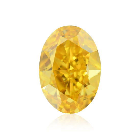 Diamante ovale da 1,05 carati Fancy Vivid Yellow Orange, VS2, certificato GIA