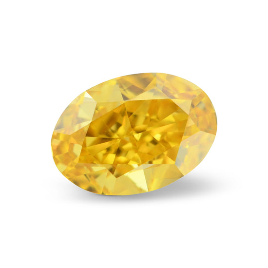 Diamante ovale da 1,05 carati Fancy Vivid Yellow Orange, VS2, certificato GIA