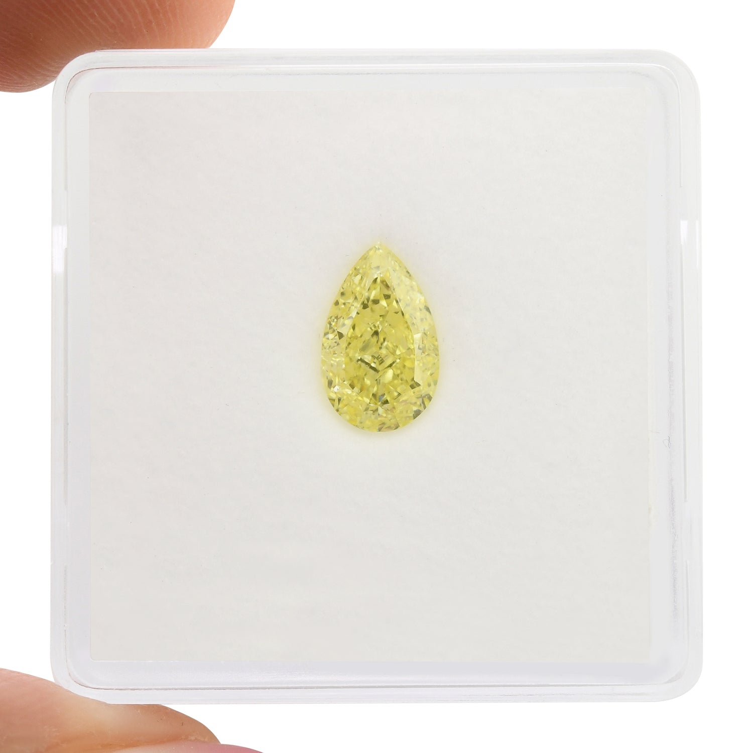 1.05 Carat Fancy Yellow Pear Diamond VS1 GIA