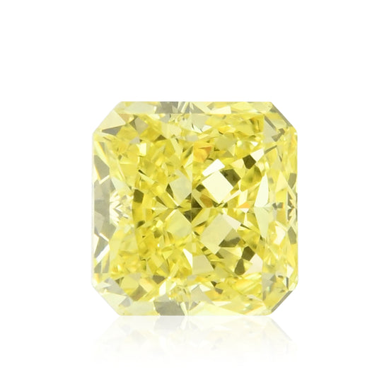 1.06 Carat Fancy Intense Yellow Radiant Diamond VVS2 GIA