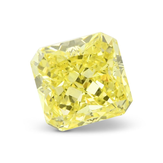 1.06 Carat Fancy Intense Yellow Radiant Diamond VVS2 GIA