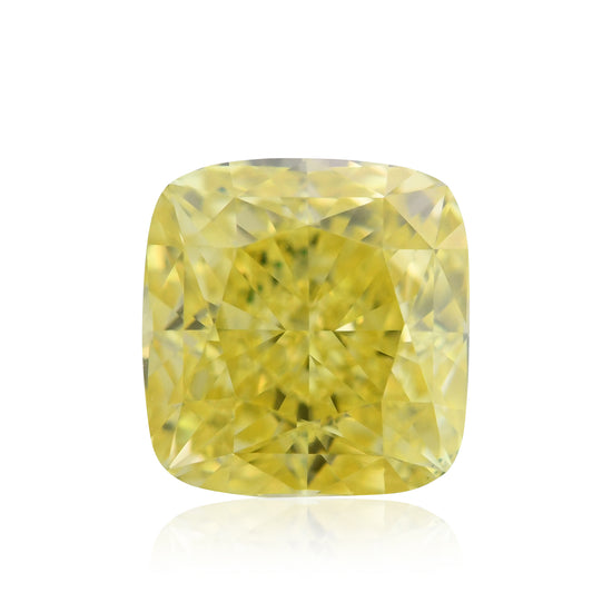 1.06 Carat Fancy Vivid Yellow Cushion Diamond VS1 GIA