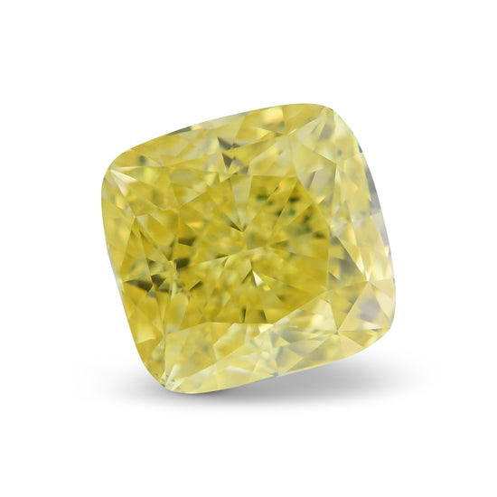 1.06 Carat Fancy Vivid Yellow Cushion Diamond VS1 GIA