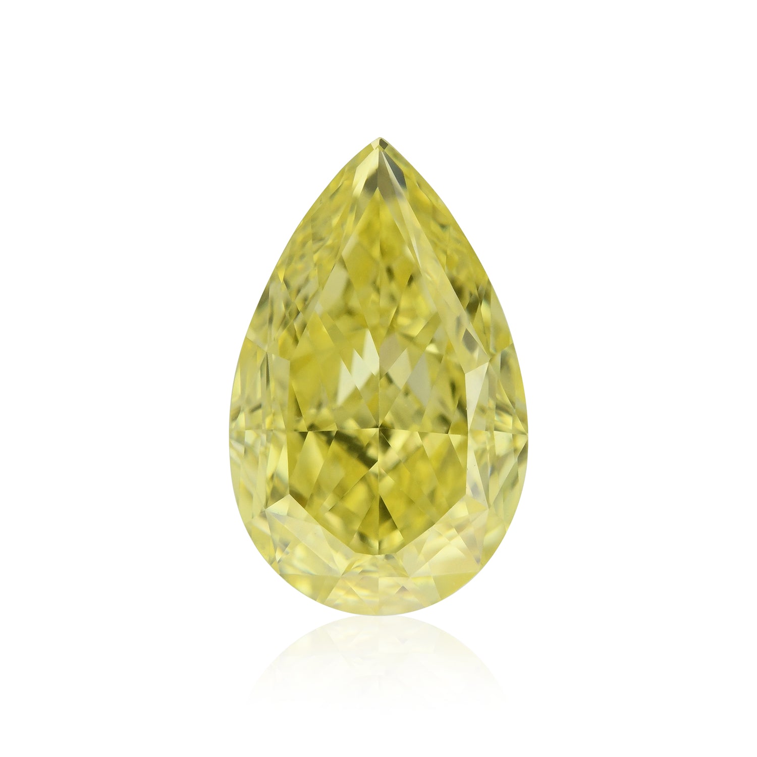 1.07 Carat Fancy Intense Yellow Pear Diamond VS1 GIA
