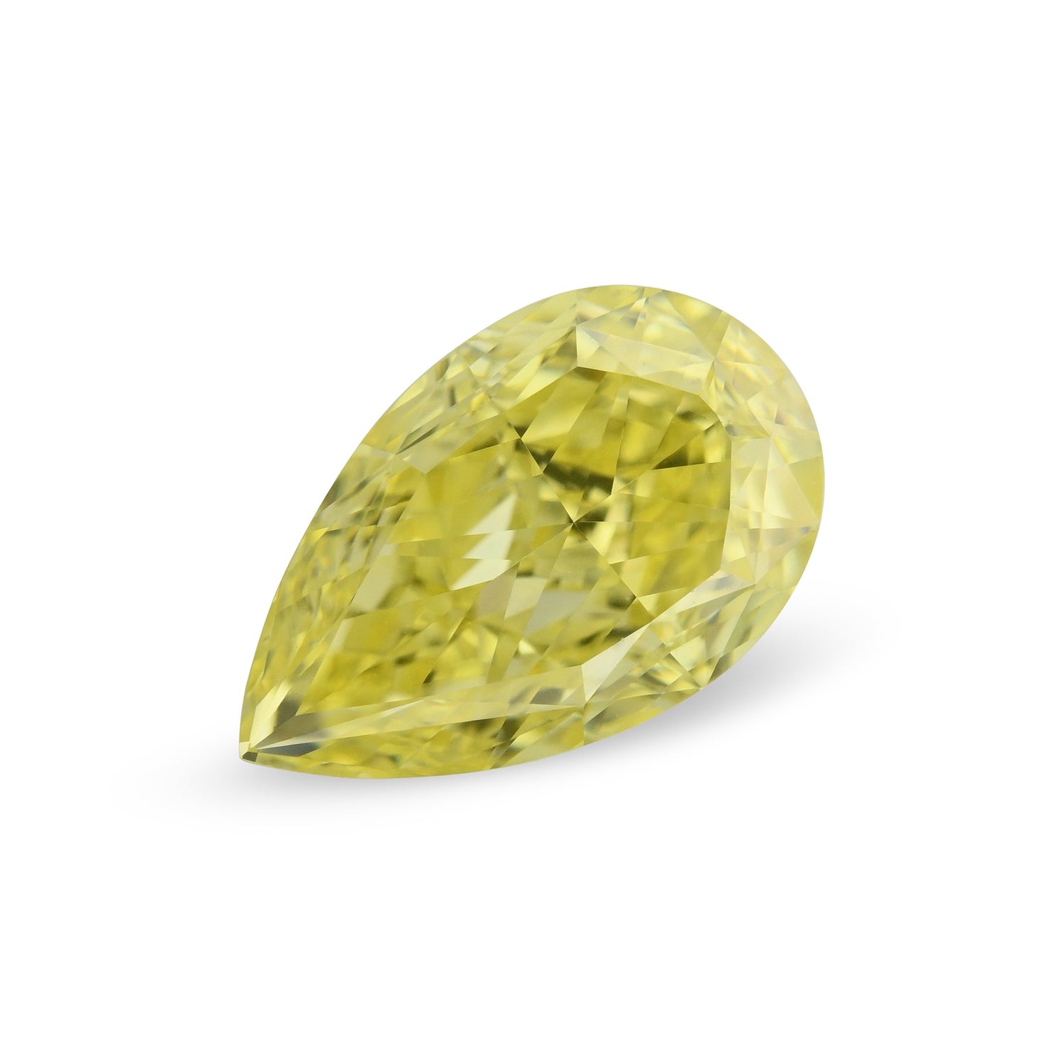 1.07 Carat Fancy Intense Yellow Pear Diamond VS1 GIA