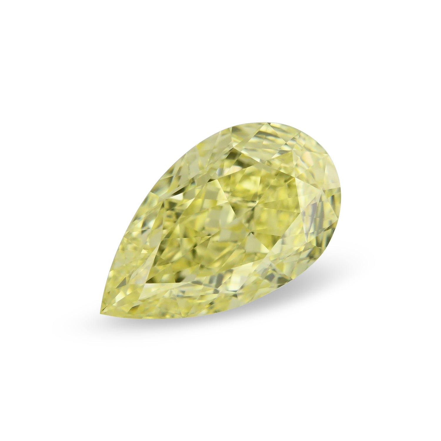 1.07 Carat Fancy Yellow Pear Diamond VVS2 GIA