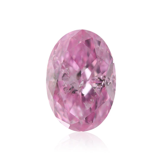1.08 Carat Fancy Vivid Purple Pink Oval Diamond (I1) GIA