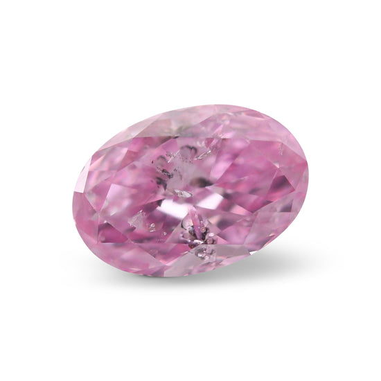 1.08 Carat Fancy Vivid Purple Pink Oval Diamond (I1) GIA