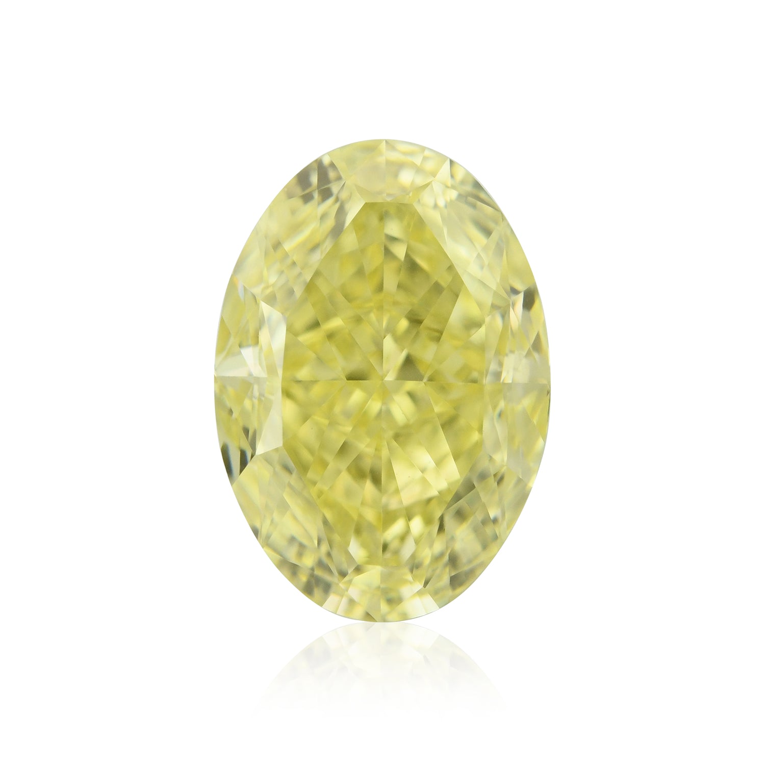 1.08 Carat Fancy Yellow Oval Diamond VVS2 GIA
