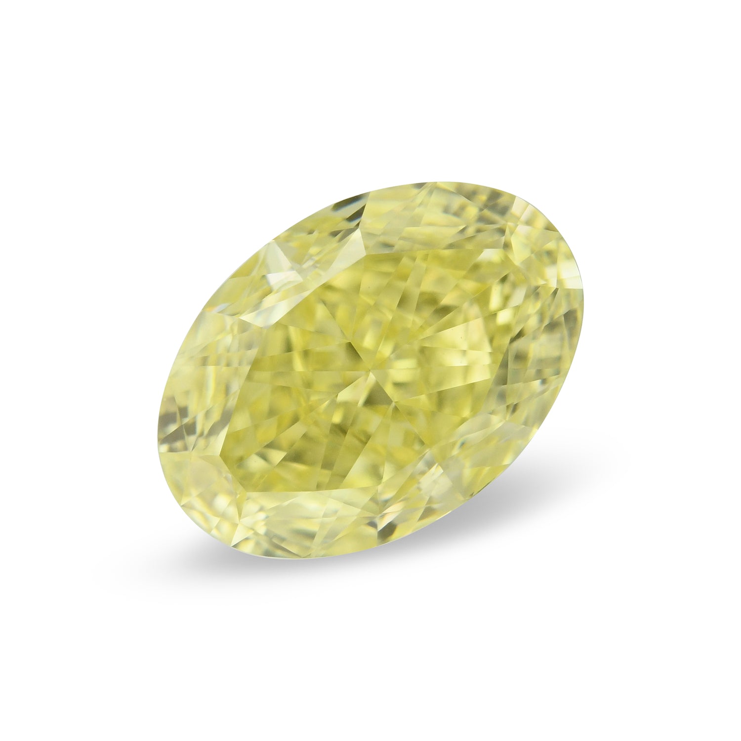 1.08 Carat Fancy Yellow Oval Diamond VVS2 GIA