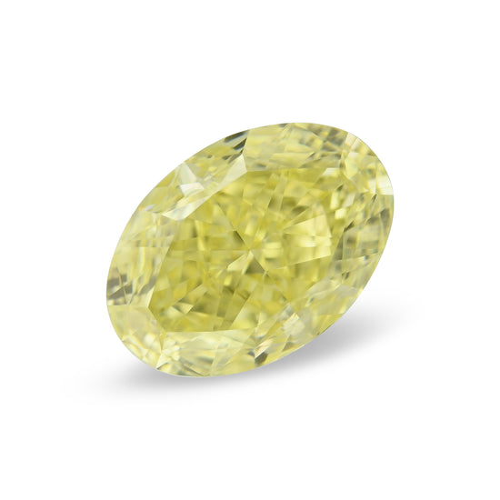 1.08 Carat Fancy Yellow Oval Diamond VVS2 GIA
