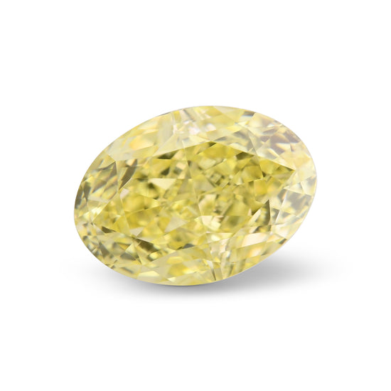 1.08 Carat Fancy Yellow Oval Diamond VS1 GIA