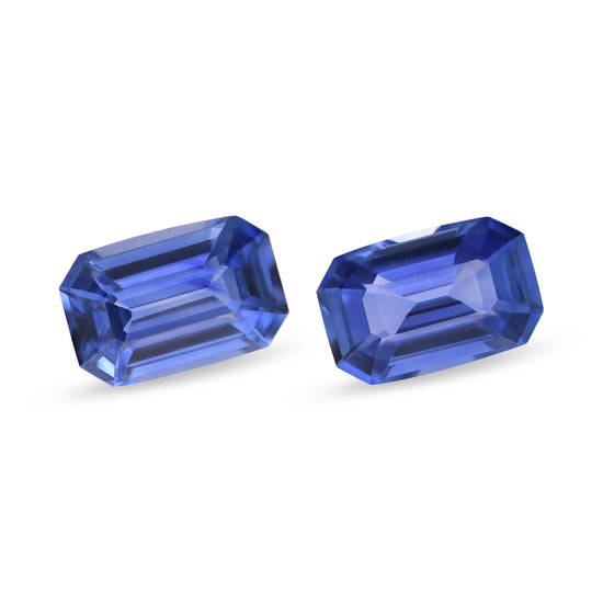 1,09 Karat blaues SRI-LANKA-Saphir-Smaragd-Paar