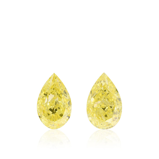 1.09 قيراط من الماس على شكل كمثرى بلون أصفر فاقع فاخر، درجة نقاء VS2، معتمد من GIA