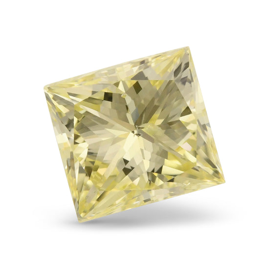 1.09 Carat Fancy Light Yellow Princess Diamond SI2 GIA