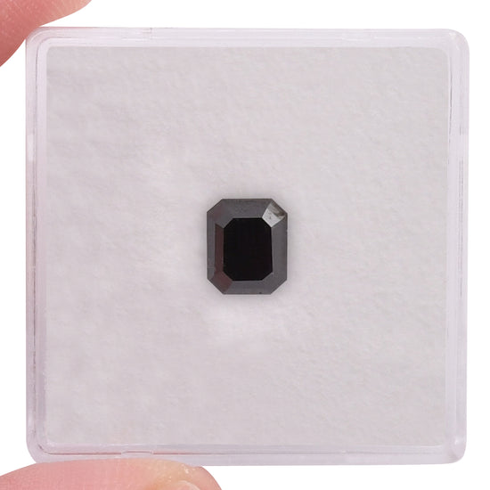 1.10 Carat Fancy Black Emerald Diamond  GIA
