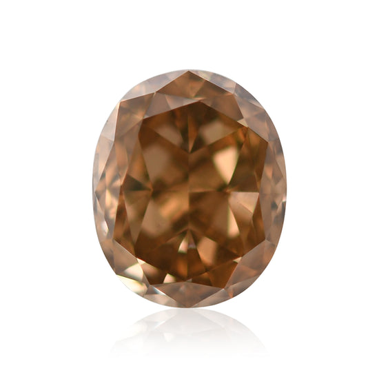 1.12 Carat Fancy Yellow Brown Oval Diamond VS2 GIA