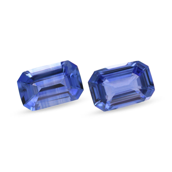 1,13 Karat blaues sri-lankisches Smaragd-Saphirpaar