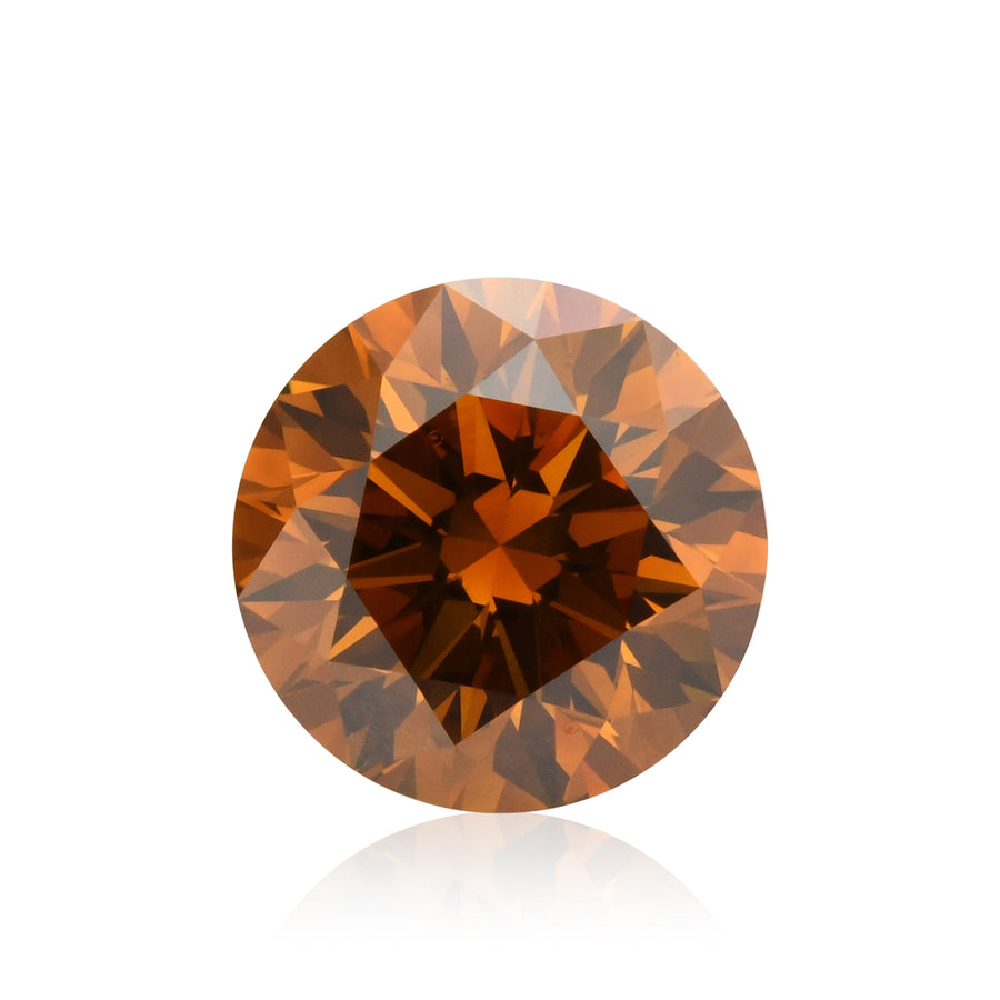 1.13 Carat Fancy Deep Yellowish Orange Round Diamond SI2 GIA