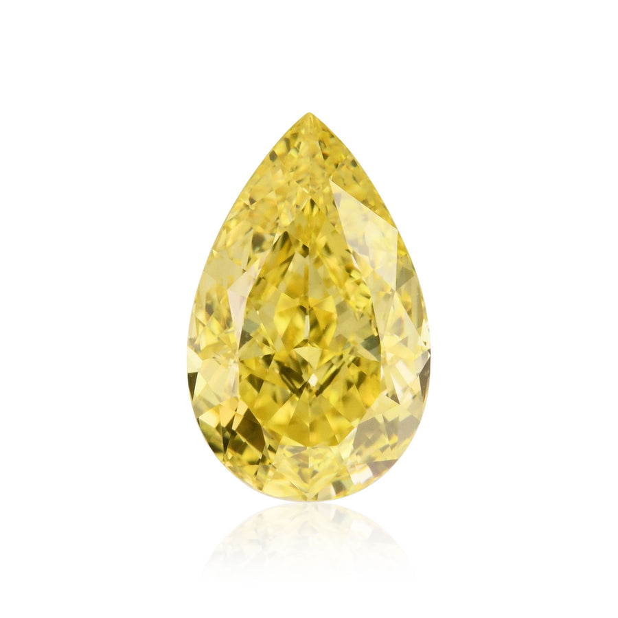 Diamante a Pera Giallo Intenso Fantasia da 1,14 Carati VS2 GIA