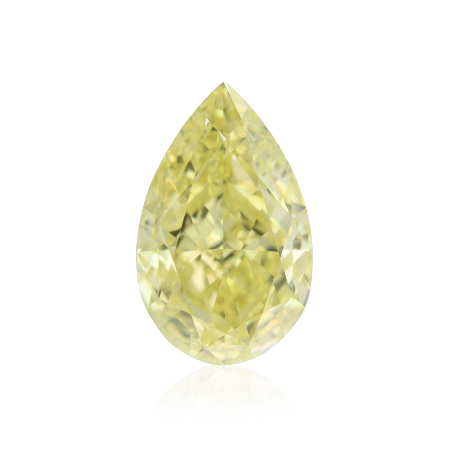 1.14 Carat Fancy Yellow Pear Diamond VS2 GIA