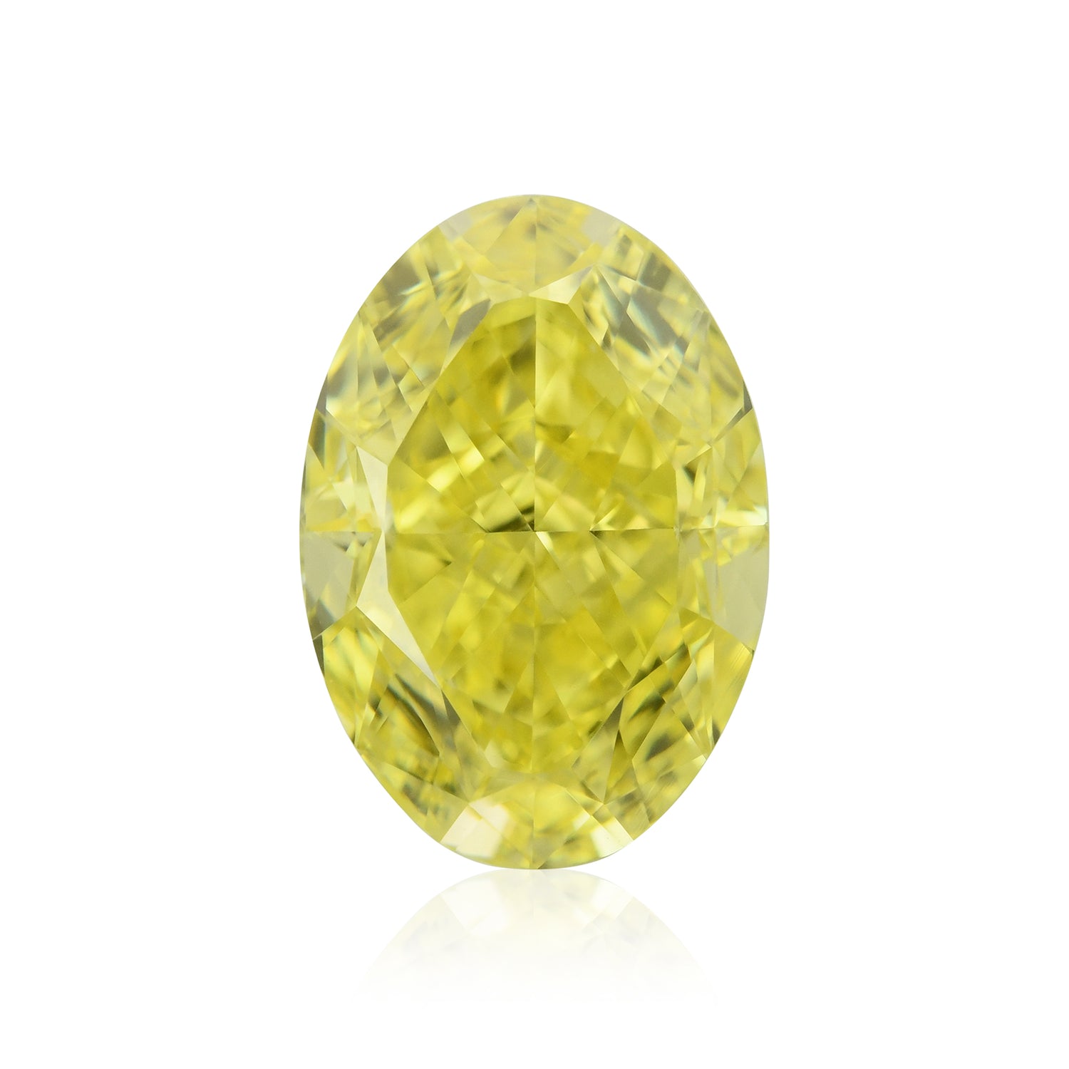 1.15 Carat Fancy Intense Yellow Oval Diamond VVS2 GIA