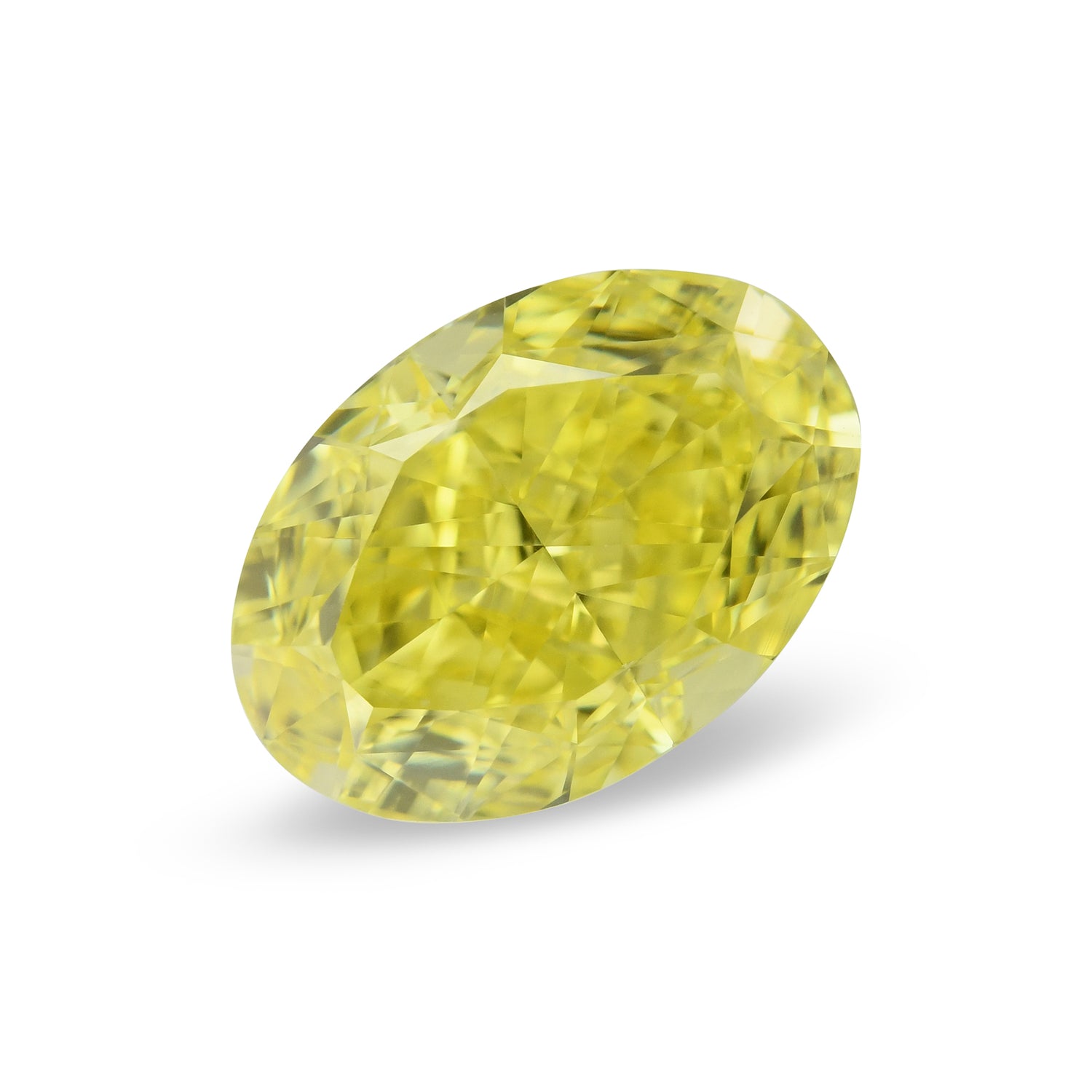 1.15 Carat Fancy Intense Yellow Oval Diamond VVS2 GIA
