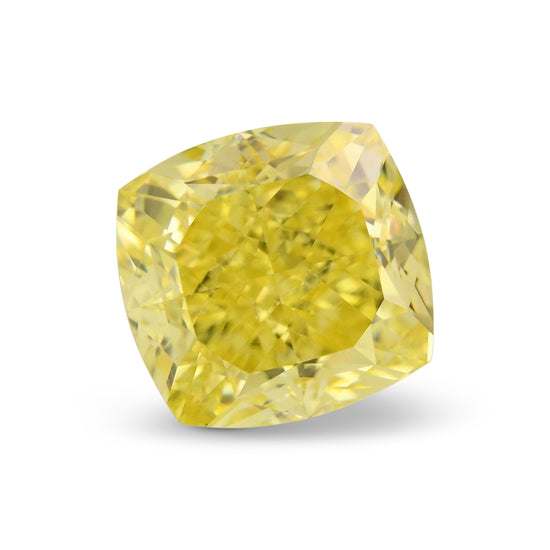 1.15 Carat Fancy Intense Yellow Cushion Diamond IF GIA