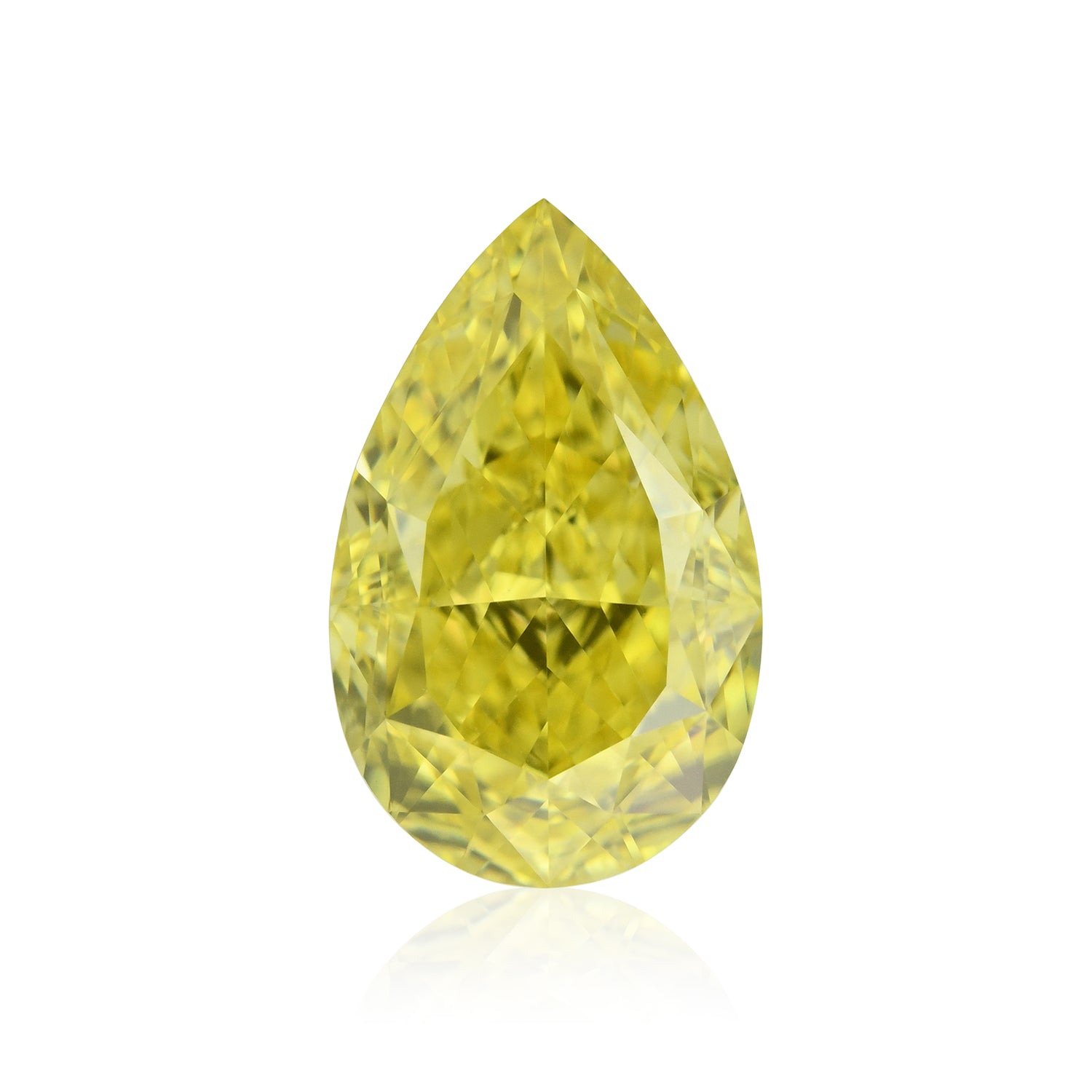 1.15 Carat Fancy Intense Yellow Pear Diamond IF GIA