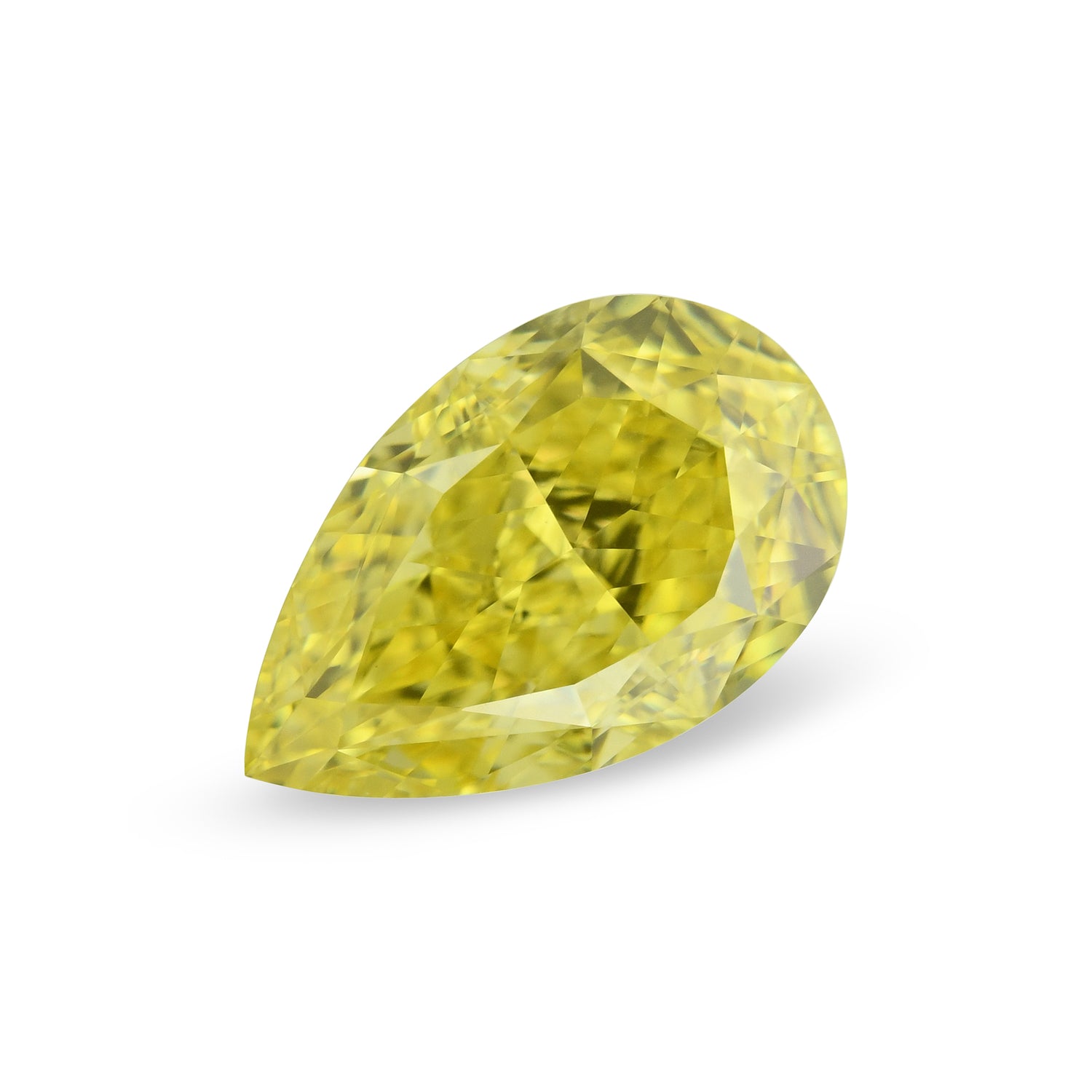 1.15 Carat Fancy Intense Yellow Pear Diamond IF GIA