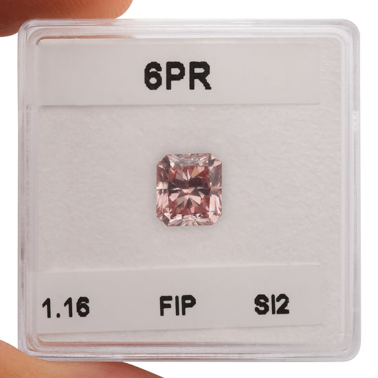 1.16 Carat Fancy Intense Pink Radiant Diamond SI2 GIA & ARGYLE