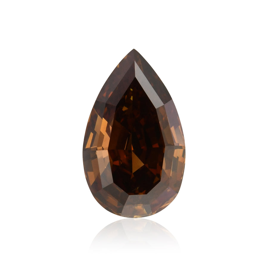 1,16 Karat Fancy Deep Orange Brown Pear Diamant SI2 GIA
