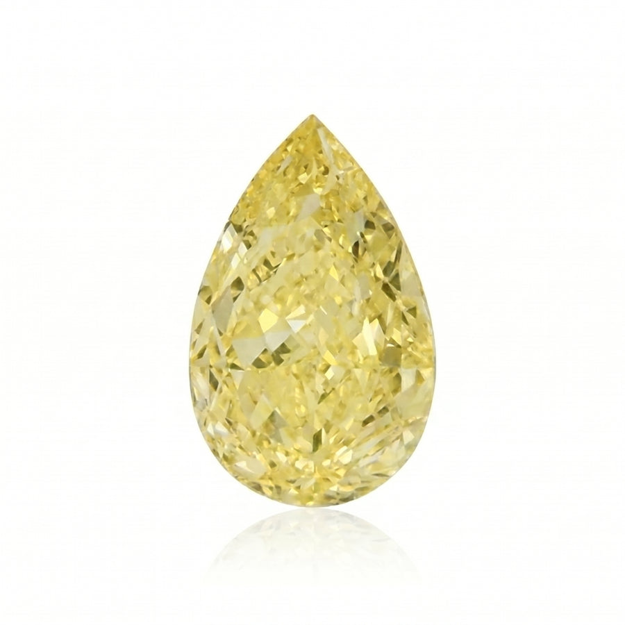 1.17 Carat Fancy Yellow Pear Diamond IF GIA