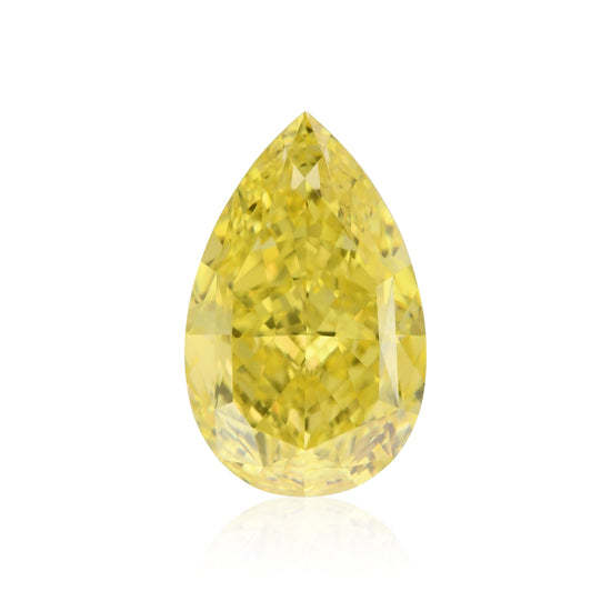 1.19 Karat Fancy Vivid Yellow Pear Diamant IF GIA