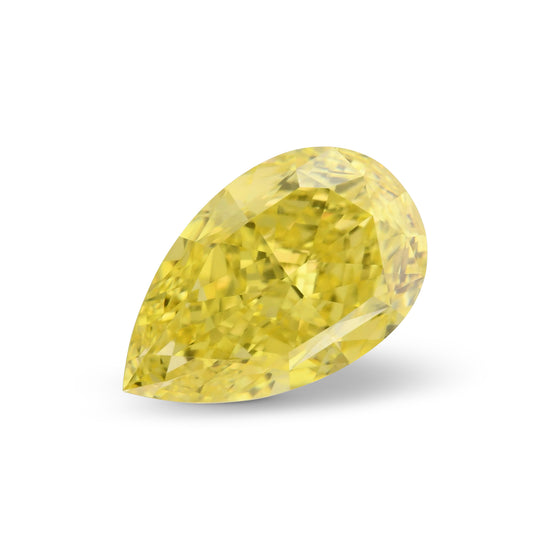 1.19 Karat Fancy Vivid Yellow Pear Diamant IF GIA