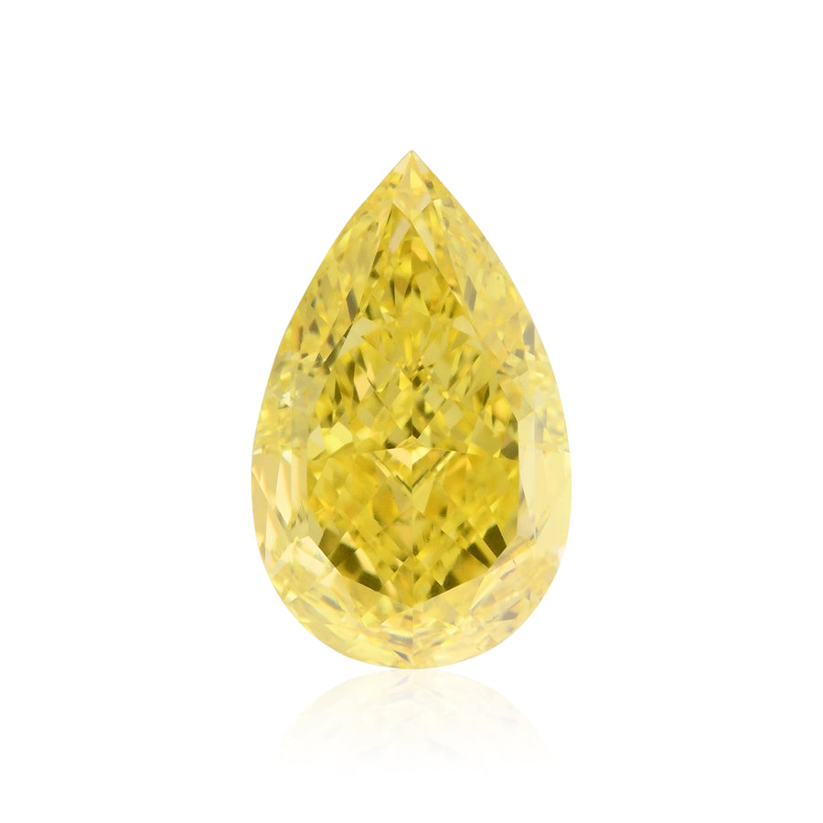 Diamante Giallo Fancy Vivid a Pera da 1,20 Carati VS2 GIA