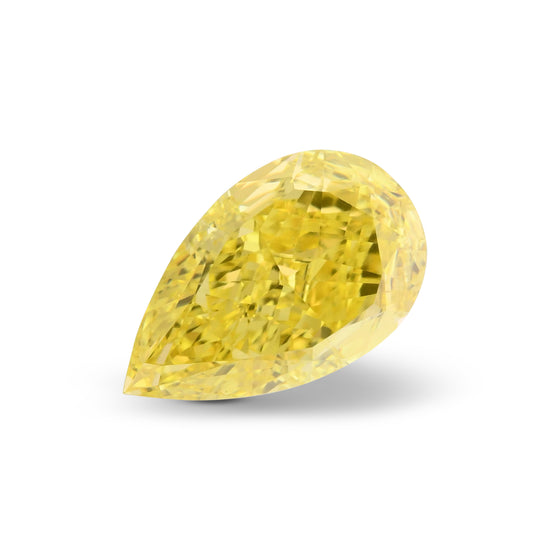 1.20 Carat Fancy Vivid Yellow Pear Diamond VS2 GIA