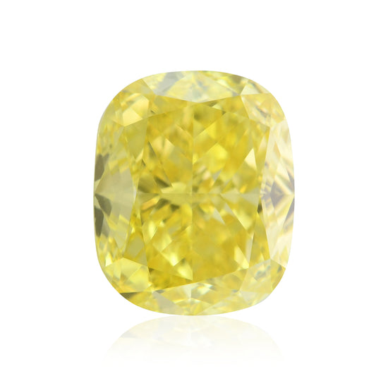 1.21 Carat Fancy Vivid Yellow Cushion Diamond VS1 GIA