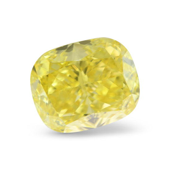 1.21 Carat Fancy Vivid Yellow Cushion Diamond VS1 GIA