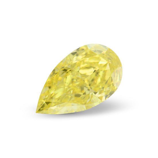 1.22 Carat Fancy Vivid Yellow Pear Diamond SI1 GIA