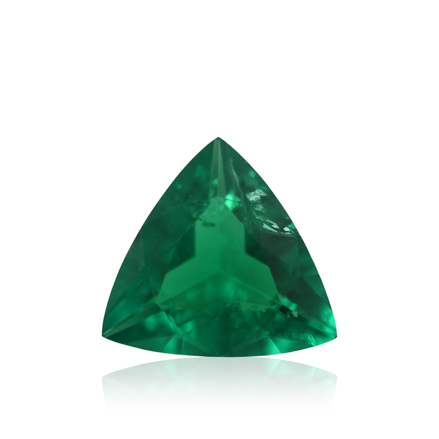 1.24 Carat Green COLOMBIAN Trilliant Emerald GRS & MUZO