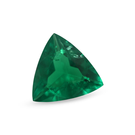 1.24 Carat Green COLOMBIAN Trilliant Emerald MUZO and GRS