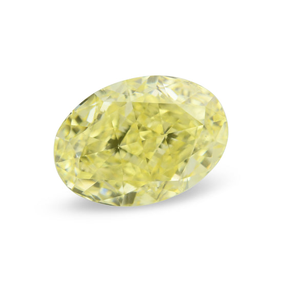 1.24 Karat Fancy Yellow Oval Diamant VS2 GIA