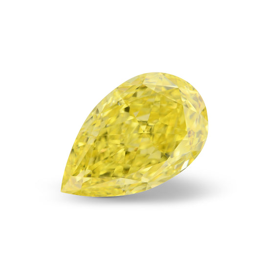 1.25 Carat Fancy Intense Yellow Pear Diamond VVS2 GIA