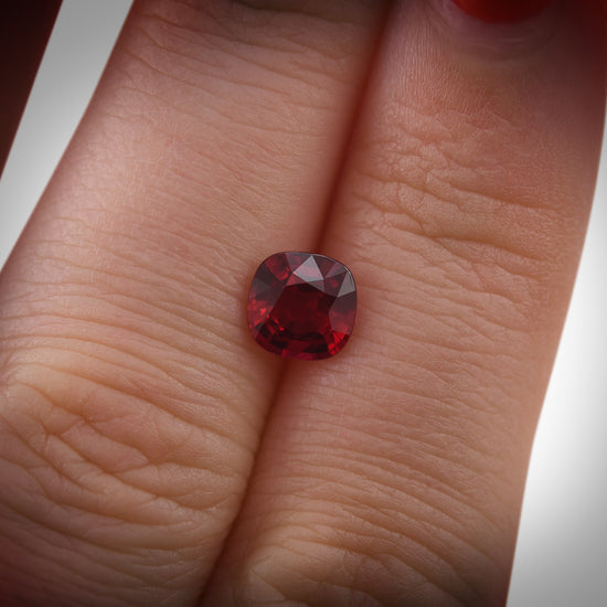 1.25 Carat Red MOZAMBIQUE Cushion Ruby