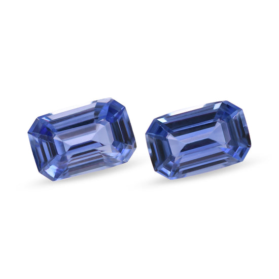 1,25 Karat blaue SRI-LANKA-Saphire, Smaragd-Paar