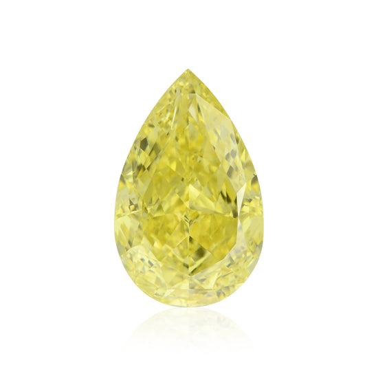1.26 Carat Fancy Intense Yellow Pear Diamond VS2 GIA